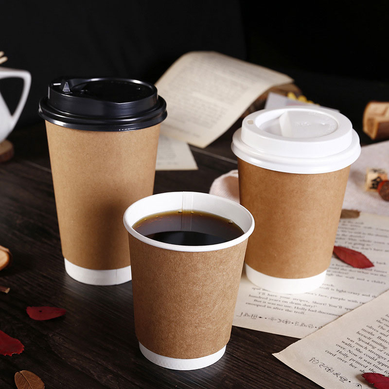 Copos Kraft de papel para beber quente e frio